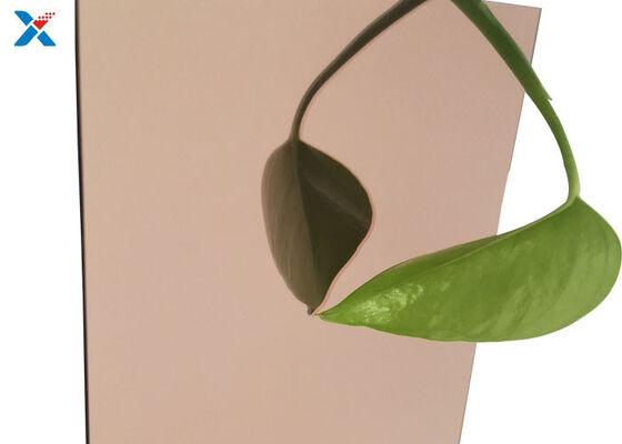 CE SGS ISO9001 Tấm gương acrylic Màu vàng hồng Cắt tùy chỉnh